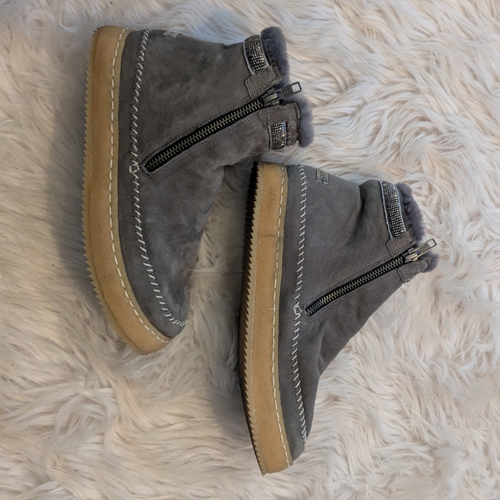 Laid Back London Setsu Crochet Winter Boots Side Zip Boots Size 8 EUR 39 - Picture 9 of 13